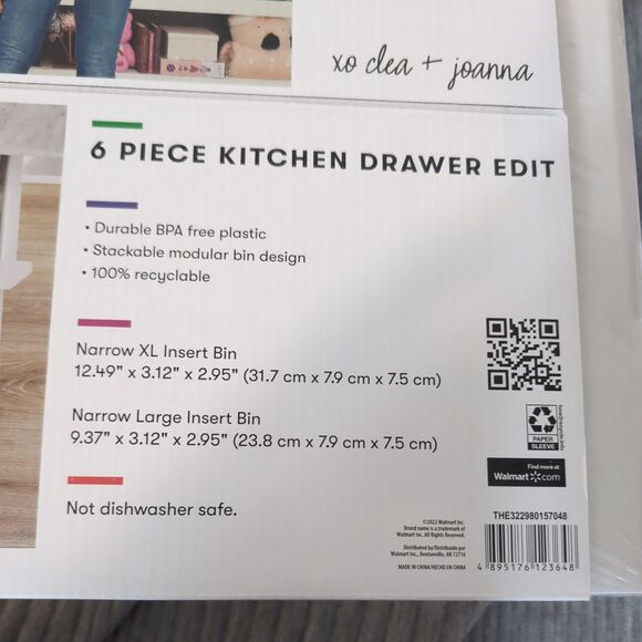 The Home Edit 6 Piece Kitchen Drawer Edit, Clear Plastic Storage System - Picture 5 of 6